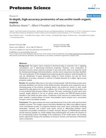 In-depth, high-accuracy proteomics of sea urchin tooth organic matrix