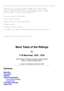 More Tales of the Ridings
