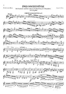 Partition Corno di Bassetto , partie, Concert Piece No.2, Op.114