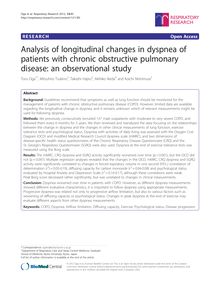 Analysis of longitudinal changes in dyspnea of patients with chronic obstructive pulmonary disease: an observational study