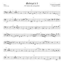 Partition viole de basse, Madrigali a Cinque Voci [Libro secondo] par Carlo Gesualdo