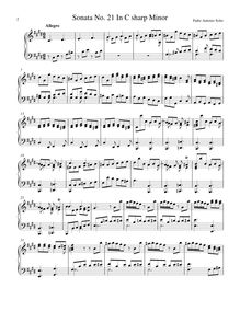 Partition Sonata R.21 en C♯ minor, clavier sonates R.21–30, Soler, Antonio