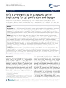 Nrf2 is overexpressed in pancreatic cancer: implications for cell proliferation and therapy