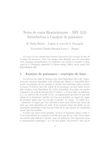 Notes de cours Biostatistiques MIV L3 Introduction a l analyse de puissance
