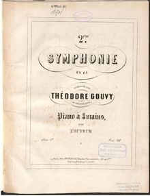 Partition complète, Symphony No.2, F major, Gouvy, Louis Théodore
