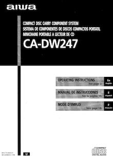 Notice Système Audio et vidéo AIWA  CA-DW247