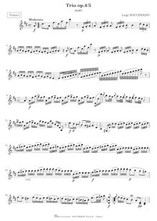 Partition , Trio en D major, G.87, 6 corde Trios, G.83-88, Boccherini, Luigi