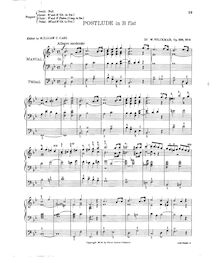 Partition , Postlude en B♭, Mittelschwere Tonstücke, Op.368, Volckmar, Wilhelm Valentin