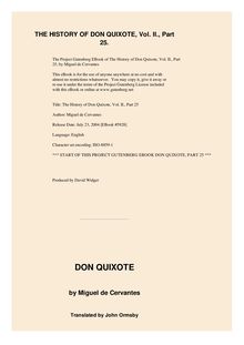 The History of Don Quixote, Volume 2, Part 25