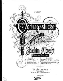 Partition de piano, Adagio, Op.15, C minor, Albrecht of Prussia, Prince Joachim