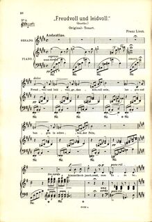 Partition complète (S.280/2), Freudvoll und leidvoll I par Franz Liszt