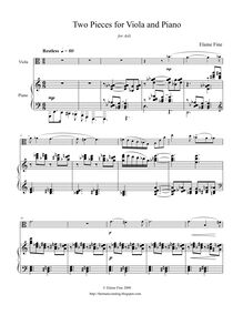Partition de piano, 2 pièces pour viole de gambe et Piano