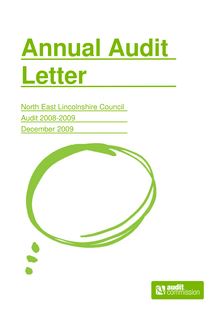 2008-2009 - Annual Audit Letter - North East  Lincolnshire Council v1.0