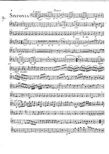 Partition violoncelles/Basses, Symphonie No.2, E♭ major, Gossec, François Joseph
