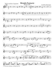 Partition clarinette (en B♭), Morph-Fantasía pour Woodwind quintette