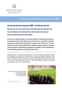 CLUB DES INVESTISSEURS PRIVES DU POLE CBS