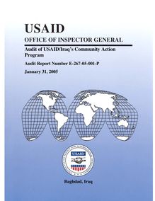 Audit of USAID Iraq’s Community Action Program