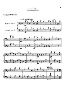 Partition basson 1 / 2, Norma, Tragedia liricia in due atti, Bellini, Vincenzo