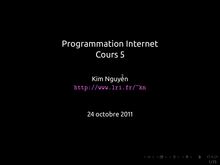 Programmation Internet Cours 5