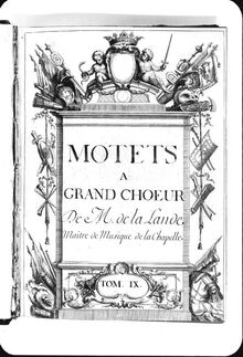 Partition Grands Motets, Tome IX, Grands Motets, Cauvin collection