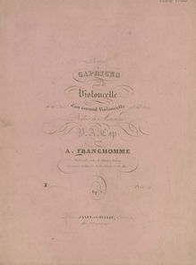 Partition violoncelle 1, 12 Caprices pour violoncelle, Op.7, Franchomme, Auguste