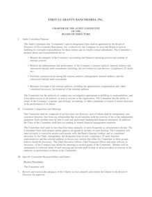 Bancshares - Audit Committee Charter 8 31 07