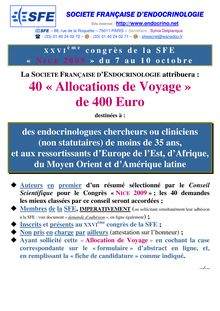 Nice 2009 - SFE bourses & allocation - affiches 2