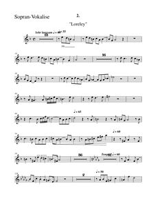 Partition Soprano (vocalise), corde quintette, Streichquintett mit obligater Sopran-Vokalise im 2. Satz