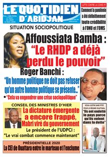 Le Quotidien d’Abidjan n°2842 – Jeudi 14 mai 2020