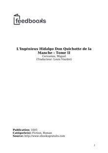 L'Ingénieux Hidalgo Don Quichotte de la Manche - Tome II