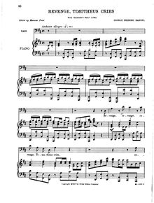 Partition complète, Alexander s Feast, ou pour Power of Musick, Handel, George Frideric par George Frideric Handel