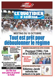 Le Quotidien d’Abidjan n°2943 - du jeudi 08 octobre 2020