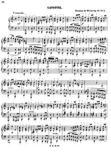 Partition No.3: Gavotte., 6 Morceaux, Op.14, Wilm, Nicolai von