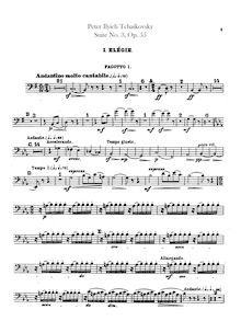 Partition basson 1, 2,  No.3, Tchaikovsky, Pyotr