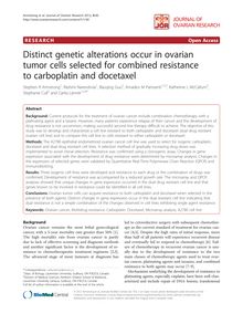 Distinct genetic alterations occur in ovarian tumor cells selected for combined resistance to carboplatin and docetaxel