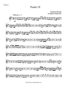 Partition violons I, Estro poetico-armonico, Parafrasi sopra li primi (e secondi) venticinque salmi