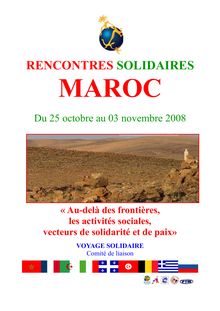 Programme de l action Maroc Ocotbre 2008 - VS Maroc sans budget