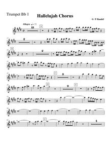 Partition trompette 1 (B?), Messiah, Handel, George Frideric
