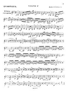 Partition violon 2, corde quatuor No.2, Op.14, G Minor, Volkmann, Robert
