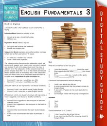English Fundamentals 3 (Speedy Study Guides)