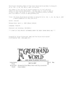 The Great Round World and What Is Going On In It, Vol. 1, No. 26, May 6, 1897 - A Weekly Magazine for Boys and Girls
