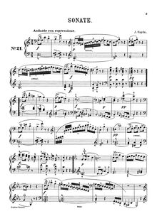 Partition complète, Piano Sonata No.48 en C major, Haydn, Joseph par Joseph Haydn