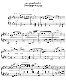 Partition complète, 2 Impromptus, Op.10, Scriabin, Aleksandr par Aleksandr Scriabin