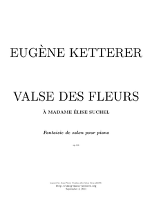 Partition complète, Valse des Fleurs, Op.116, Fantaisie de Salon