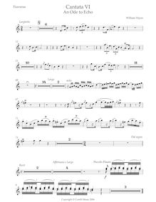 Partition flûtes et enregistrements, An Ode to Echo, C, Hayes, William