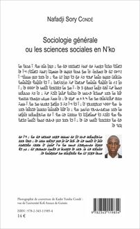 Sociologie générale ou les sciences sociales en N ko