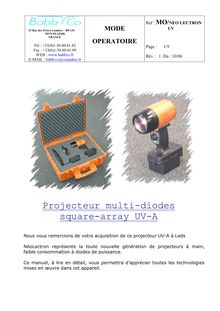 Projecteur multi-diodes square-array UV-A