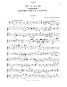 Partition violon, Piano quatuor, Op.61, Żeleński, Władysław