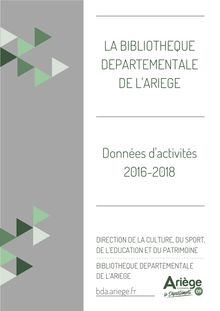 Bibliothèque départementale de l Ariège : données statistiques 2019