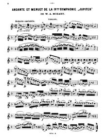 Partition de violon, Symphony No.41, Jupiter Symphony